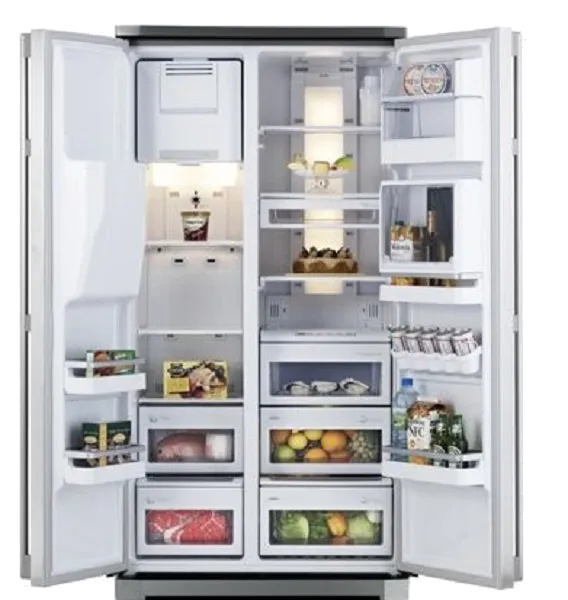 Перевешивание дверей Samsung RSE8NPPS